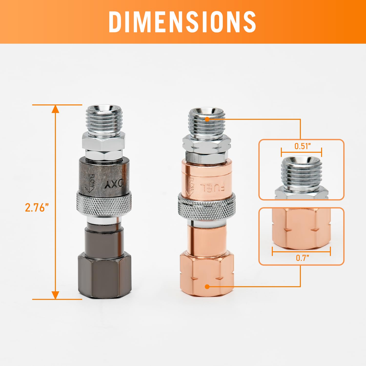 CAMPFIRE Accesorios de conexión rápida de oxiacetileno, juego de conexión rápida de antorcha de corte, antorcha de conexión rápida de combustible Oxy a accesorios de manguera, kit de acoplador de