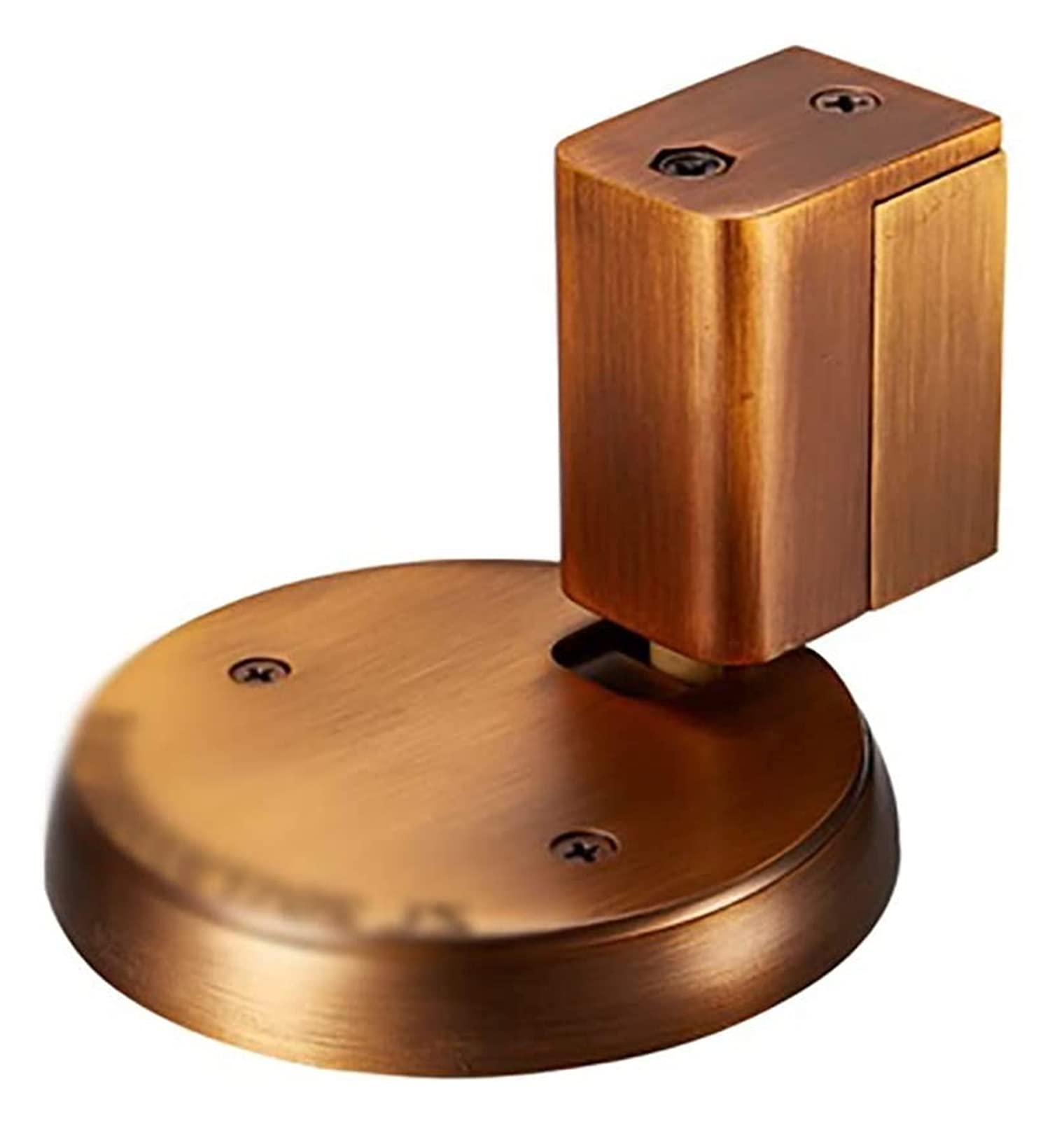Sbziojhdr Brushed Gold Door Stop， Zinc Alloy No Need To Drill Non-Magnetic Thrust Household Anti-Collision Wall Protector Easy To Install(Brushed Gold)