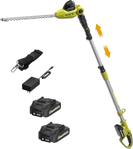 SEYVUM 20V Cordless Pole Hedge Trimmer, Bush & Shrub Cutter, 20-Inch Blade