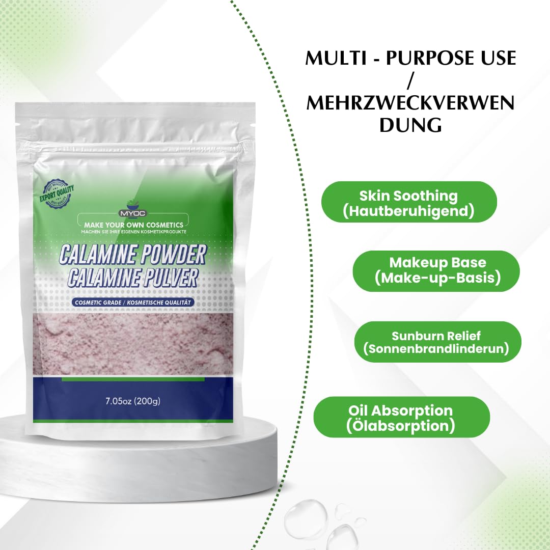 Calamine Powder 7 Oz/Calamine Powder for Skin, Calamine Powder for Soap Making, Calamine Powder for Itching, Calamine Powder Bulk, Calamine Powder Pure, Calamine Powder for Face
