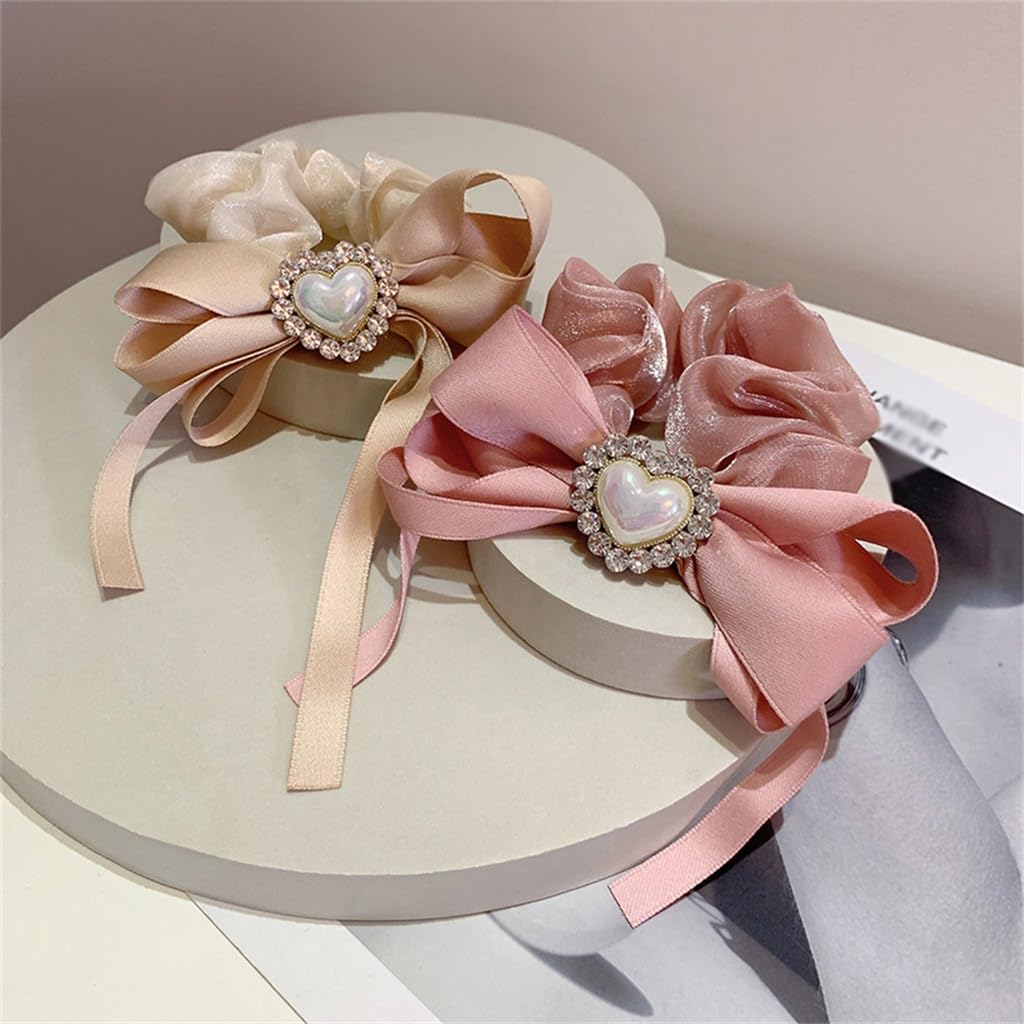 Sweet Retro Temperament Love Rhinestone Binding Headband Hair Accessories Rings