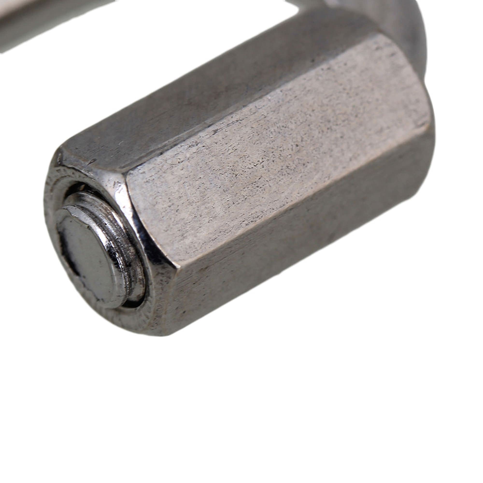 Gancio di bloccaggio a vite in acciaio inox M3.5, attacco a catena a maglie veloci, moschettone, anello di bloccaggio, gancio argentato con dado filettato, confezione da 50