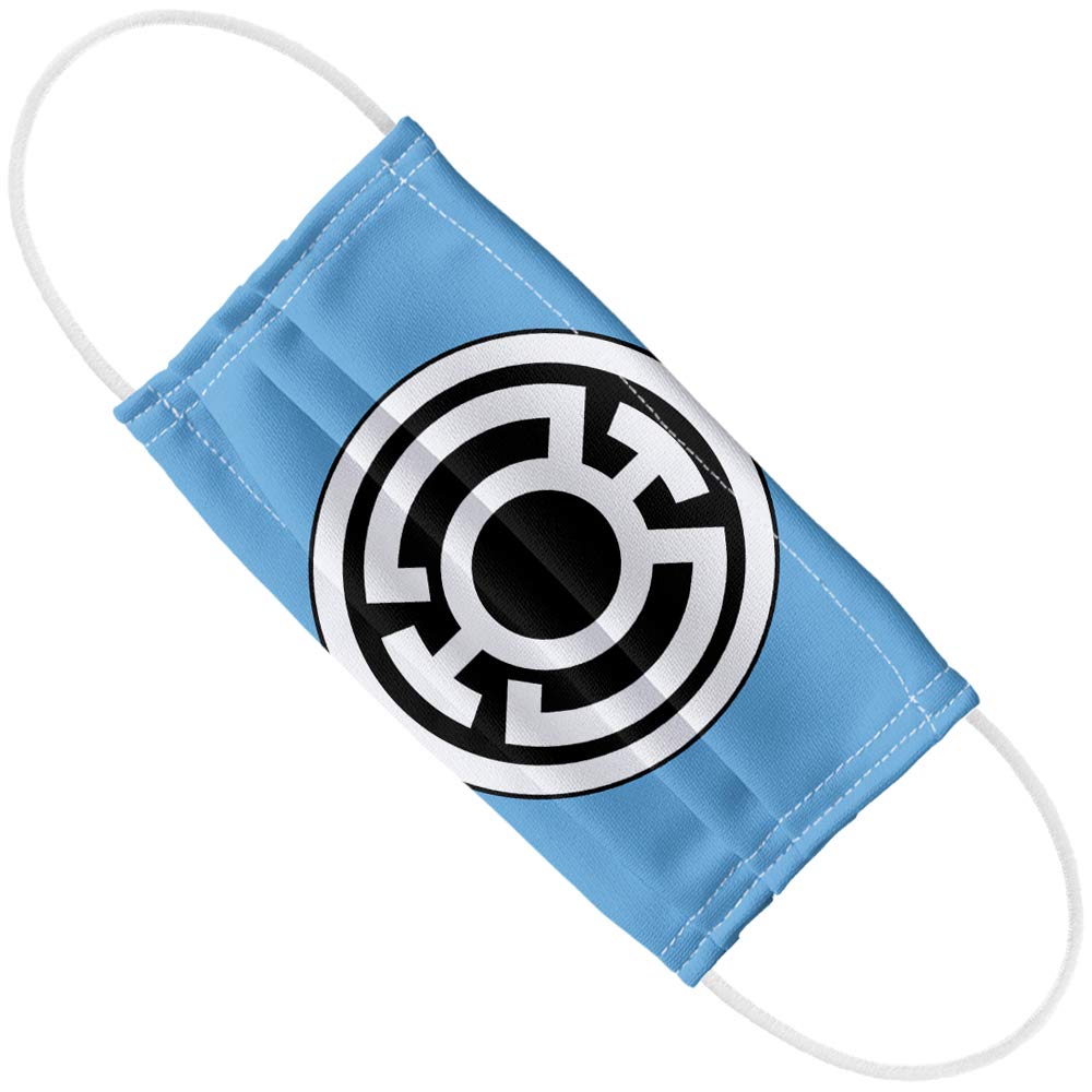 Green Lantern Blue Lantern Logo 1-Ply Reusable Face Mask Covering with Adjustable Nose Wire, Unisex