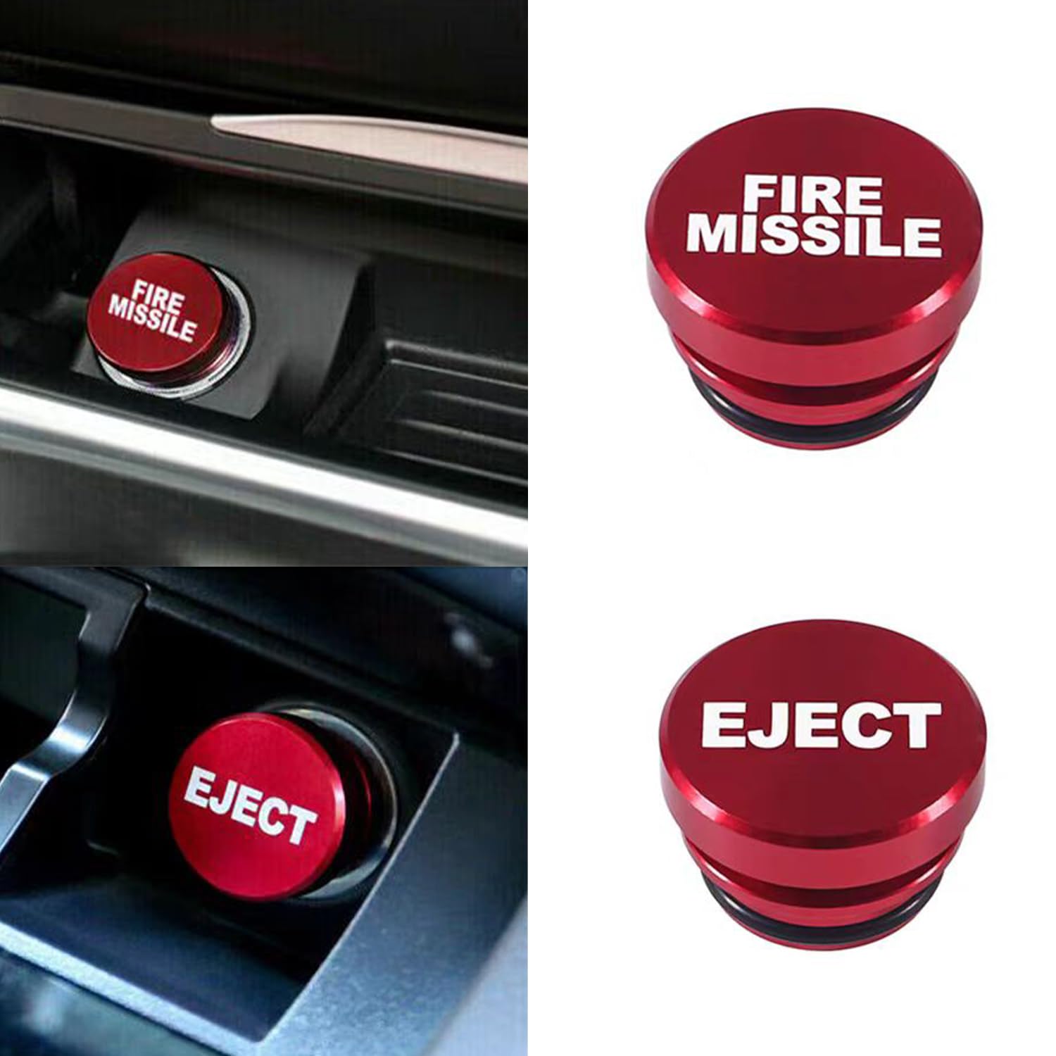 Mikikit 2 pezzi Copertura Presa Accendisigari Auto Metallo Resistente e