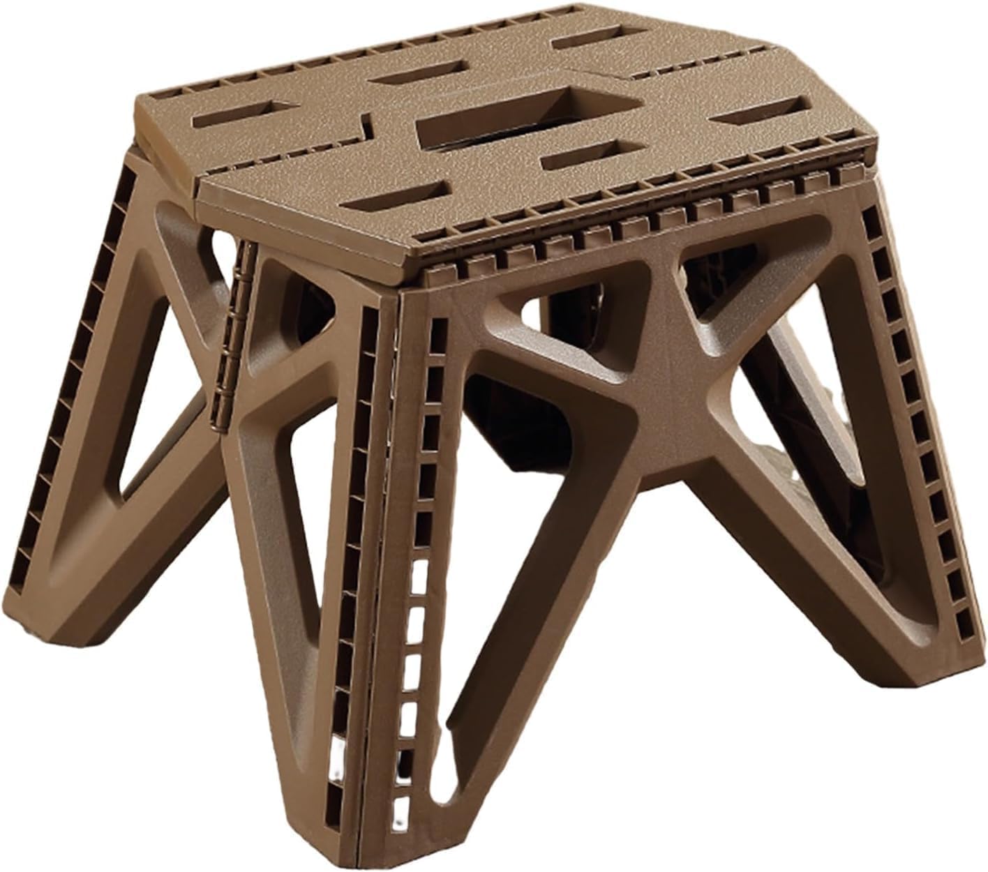 Divik Plastic Geometric Design Anti Skid Stepping Stool High Strength, Shockproof, Stable, Anti-Slip, Lightweight, One-Touch Type Camping Chair Portable Plastic Folding Stool (1Pcs)-image-19