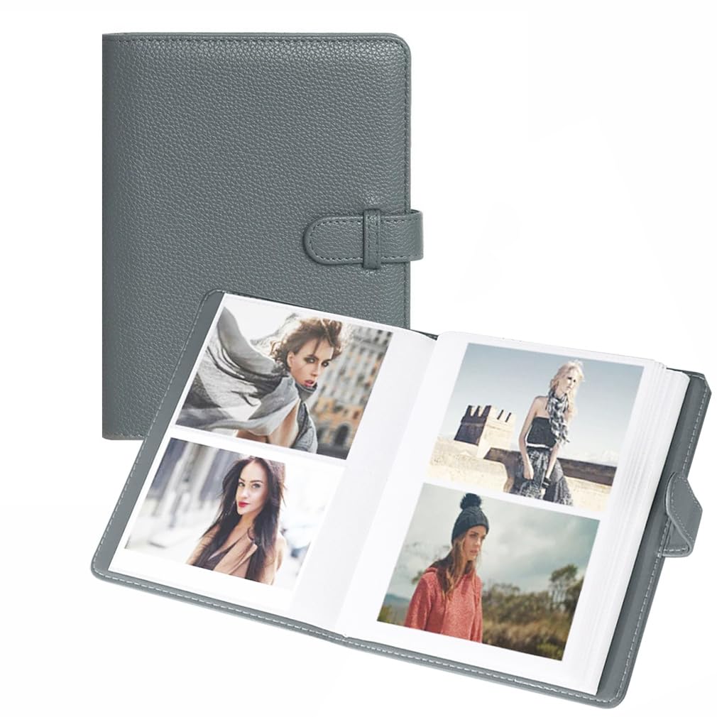 Berfea Photo Album for Fujifilm Instax Wide 400/300/200/Wide EVO, 80 Pockets Album for Polaroid Now/OneStep Instant Camera POP/Lab Printer i-Type/600/SX-70 Film