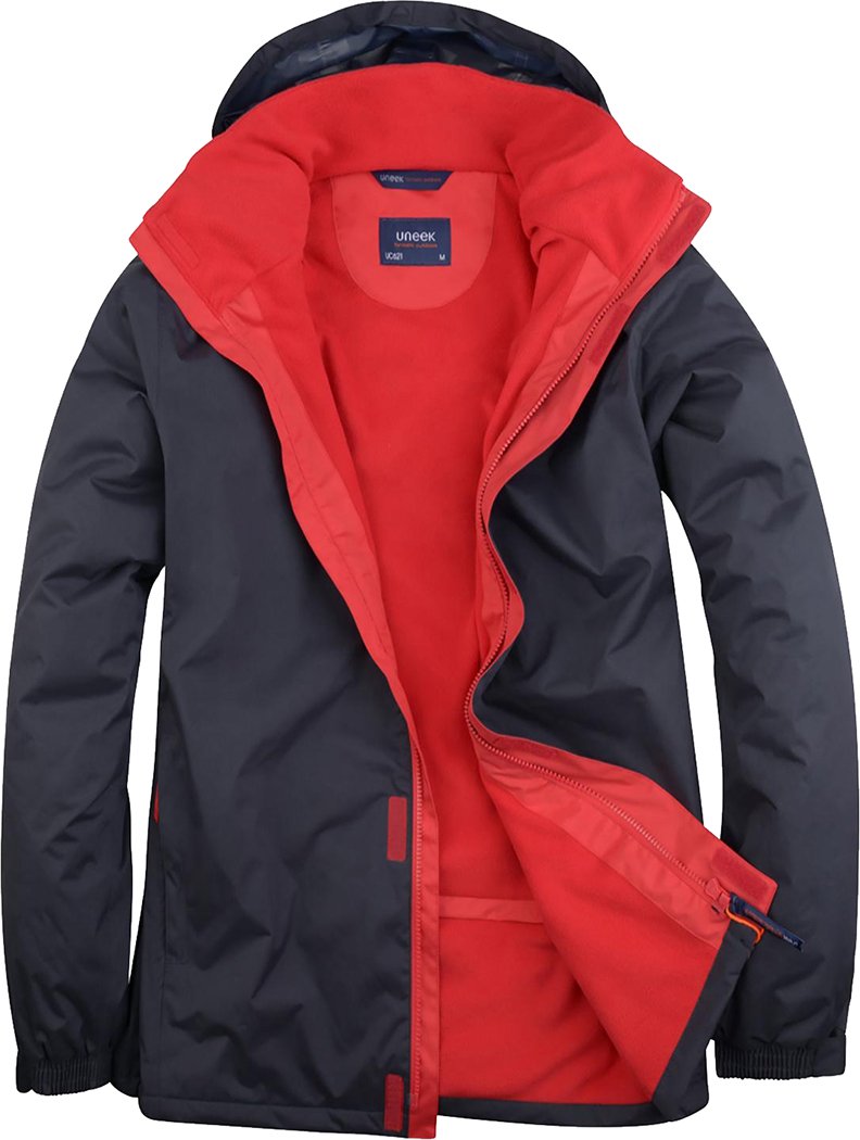Uneek Uc621 Deluxe Outdoor Jacket Navy/red 2xl