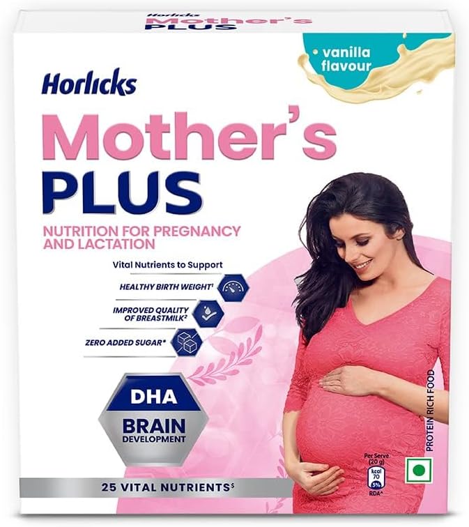 ATS Mother's Plus Vanilla 200g Refill, No Added Sugar | Protein Powder for Pregnancy, Breastfeeding | Health Drink with DHA for Brain Development