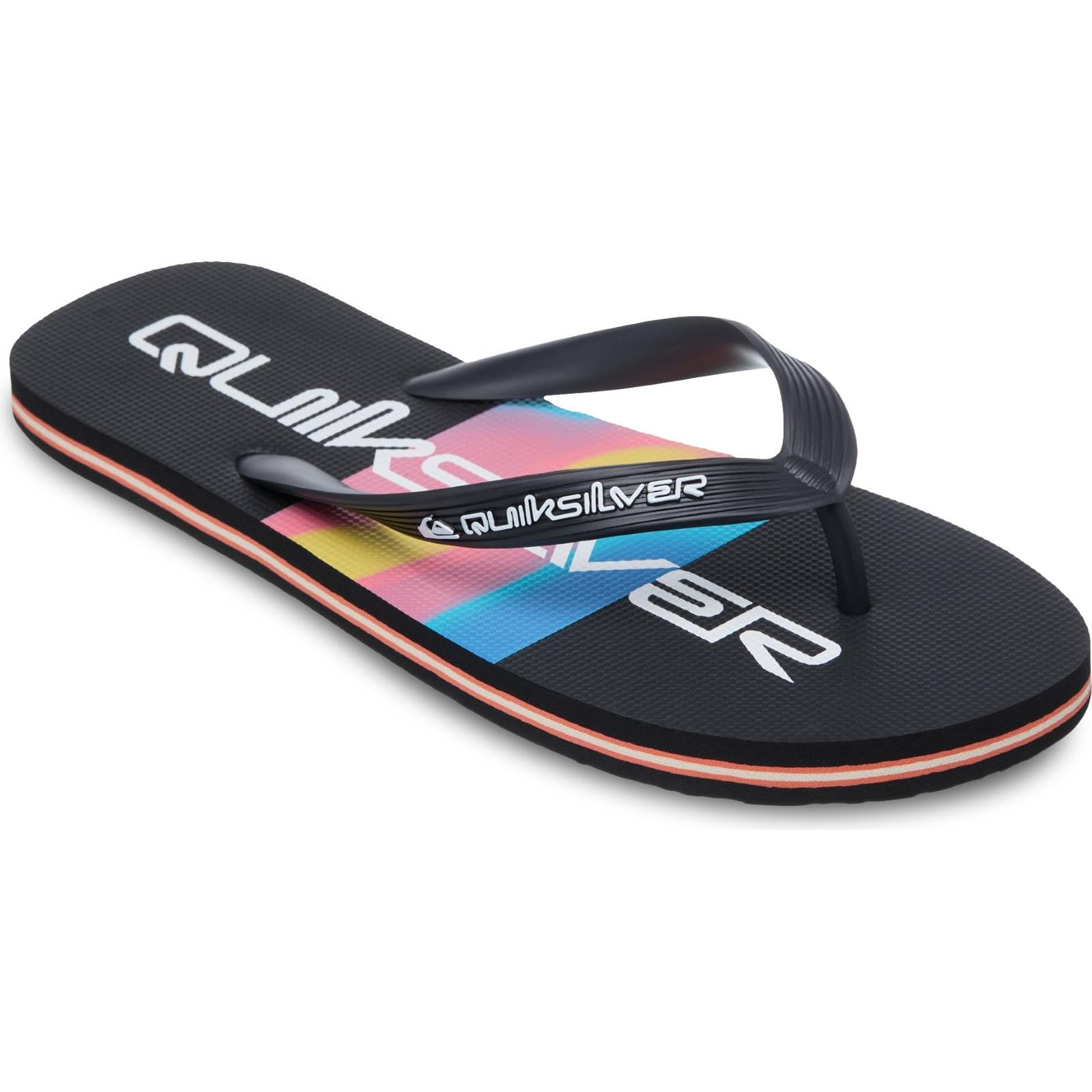 Quiksilver (9 Uk, Black) Mens Molokai Stripe Flip Flops