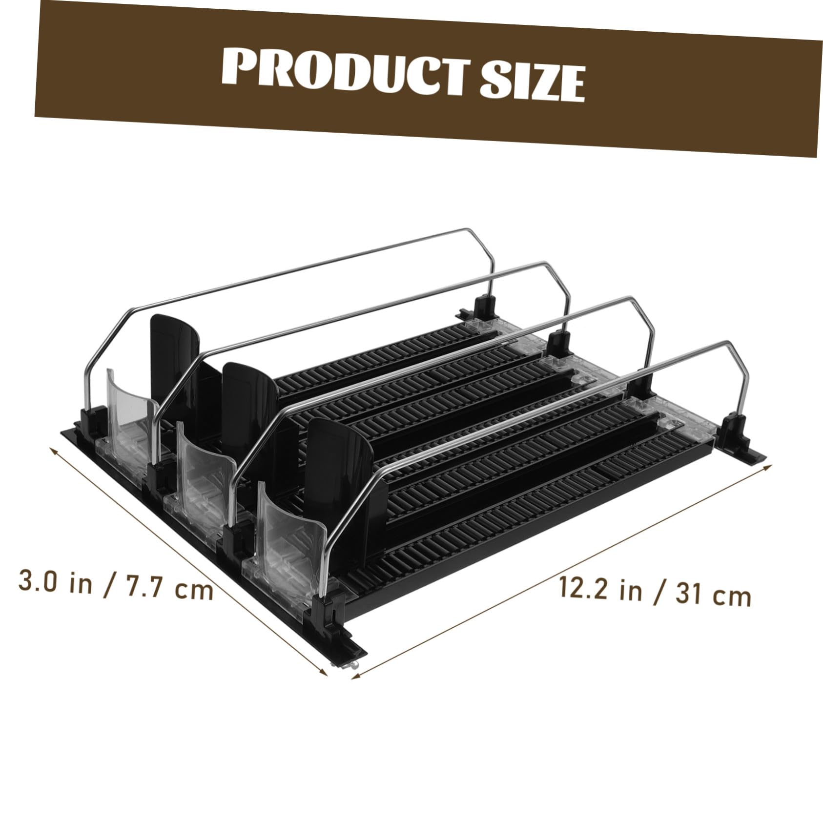 ERINGOGO 3 pièces Organisateur Boissons Réfrigérateur Pousse-canettes Automatique Résistant pour Bouteilles et Boissons Canettes