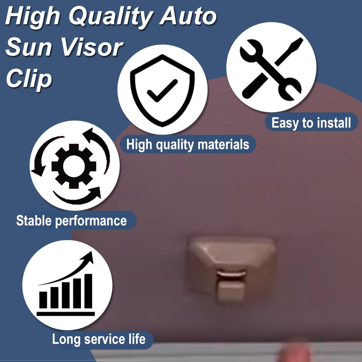 ZAMDOE 4F0857561 Clip Per Visiera Parasole Automatica per Audi A6 C6 S6 A7 C7 A8 S8 RS6 RS6 per Volkswagen Passat per Seat Leon 6R0857561Y20 gancio di fissaggio per aletta parasole