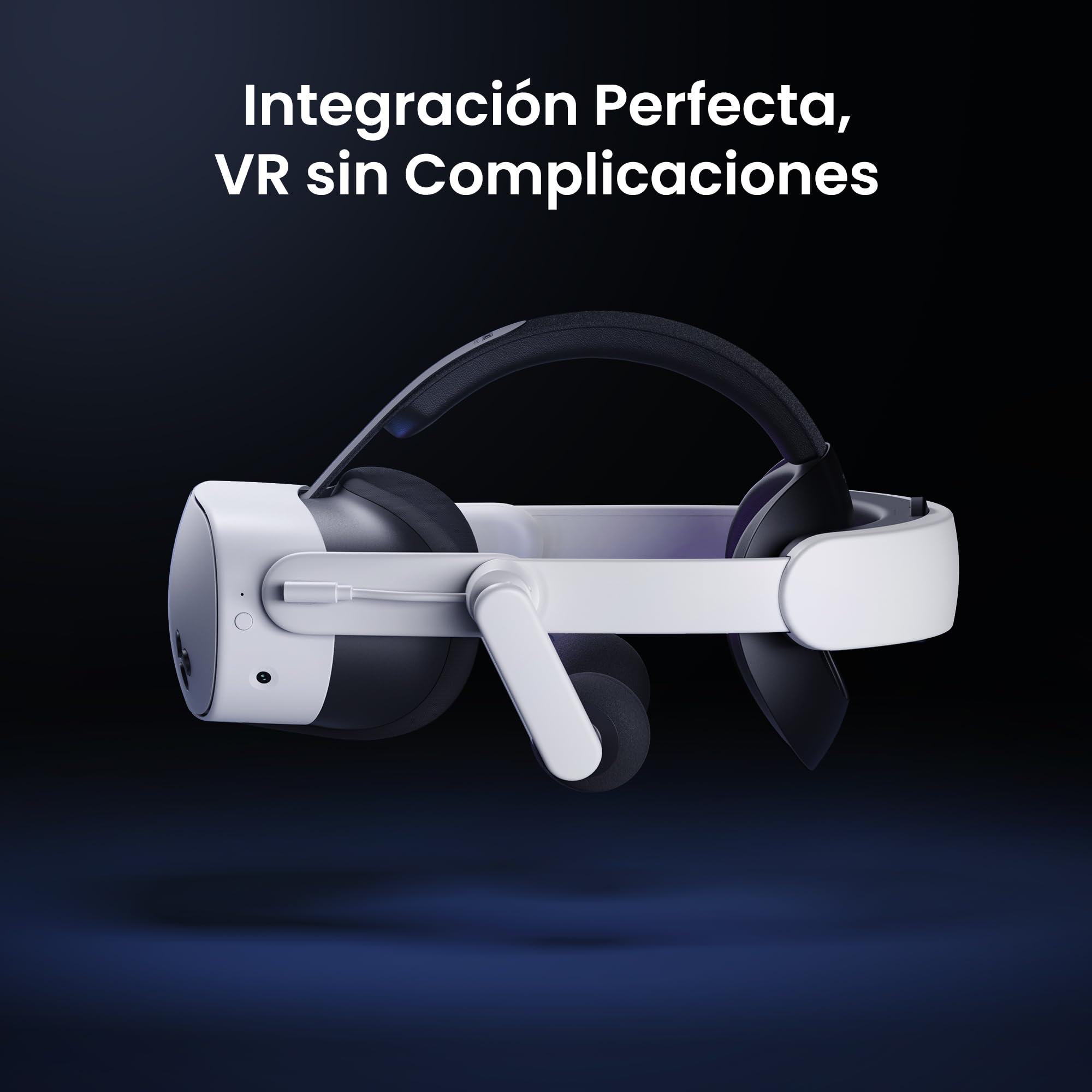KIWI design Auditiva Correa para la Cabeza con Batería para Meta Quest 3/3S, K4 Duo Auriculares DualFast Carga Rápida, Accesorios VR con Diseño Equilibrado, Sonido Mejorado y Mayor Tiempo de Juego