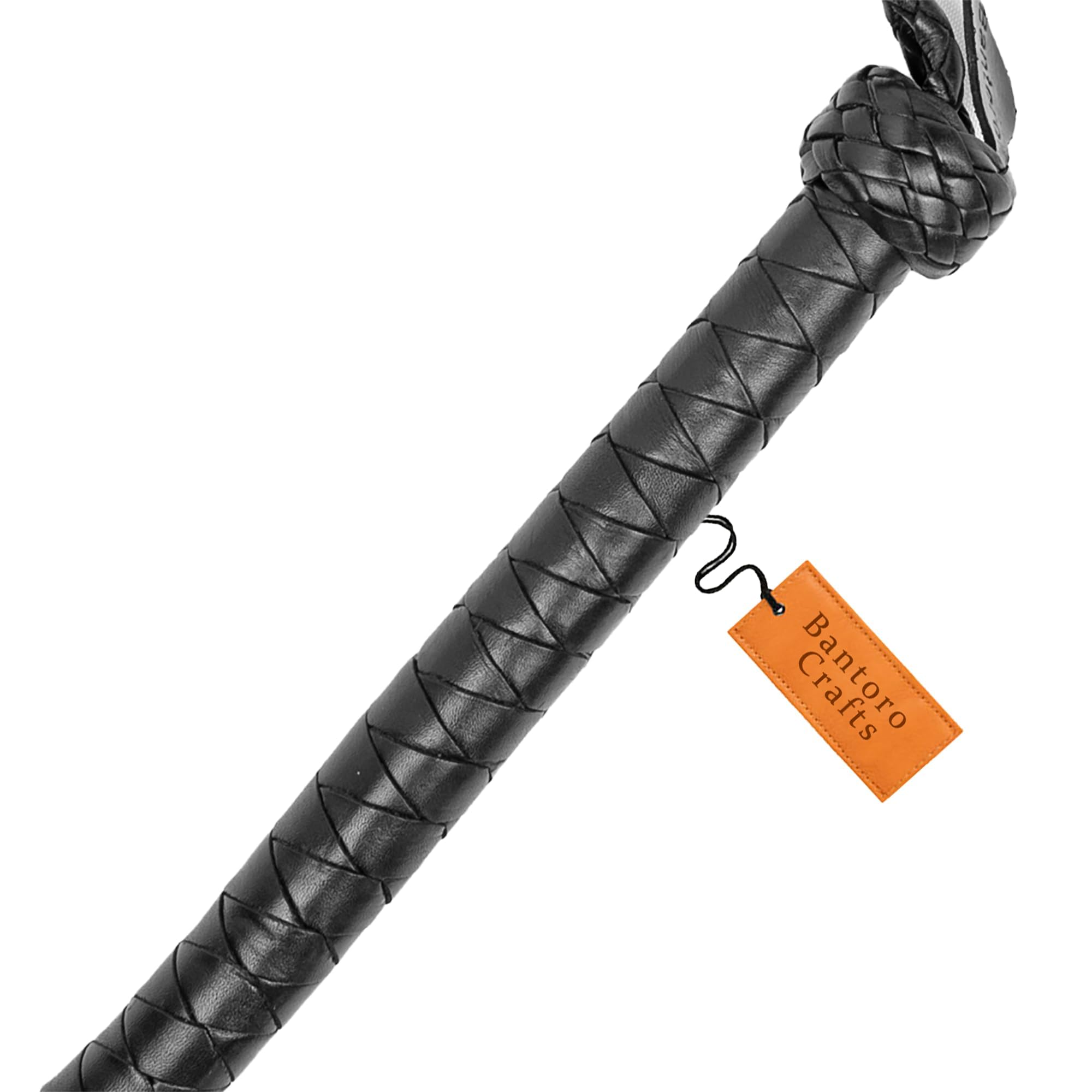 Látigo de Cuero de 3 pies/0,90 Metros de Largo, látigo de Cuero, Trenzado de 8 Trenzas, látigo de Cola de dragón Simple, Paleta de azotes, BDSM