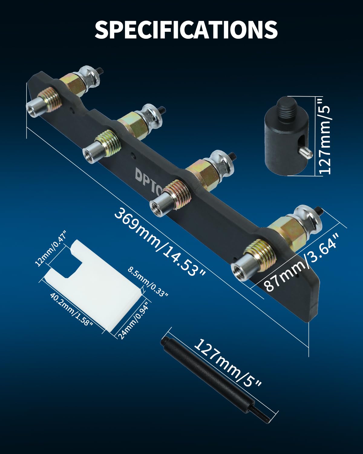 DPTOOL Estrattore iniettori, Kit di attrezzi per l'installazione della rimozione dell'iniettore del carburante per BMW B36 B38 B48