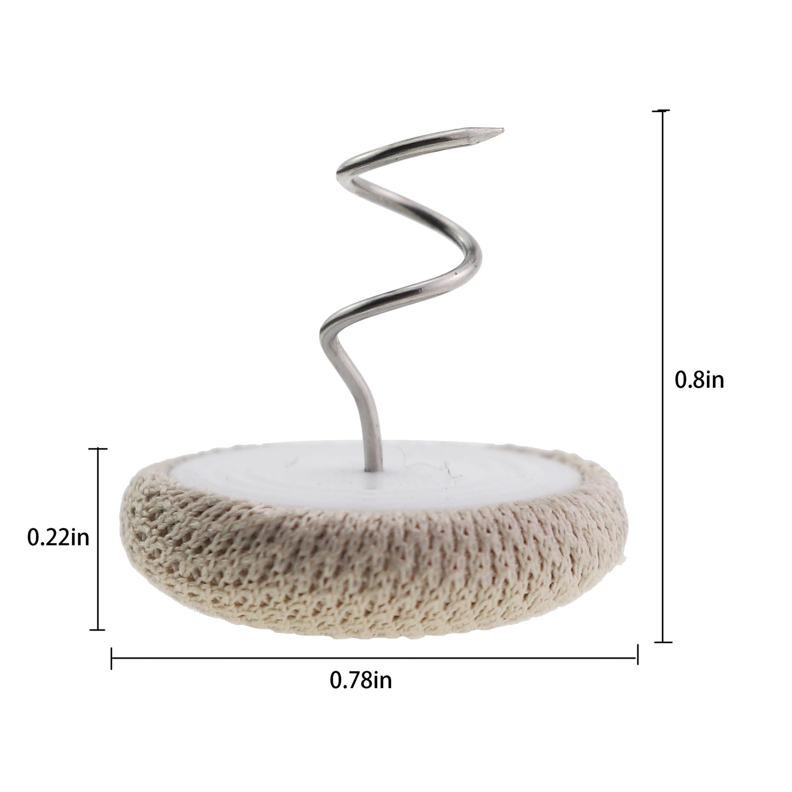 Caishun 25PCS 20mm Upholstery Twisted Pins Sofa Nail Spiral Nails Bedside Decorative Pins Bed Skirt Edge Holder for Decorative Arm Cover Cufflinks Headwear