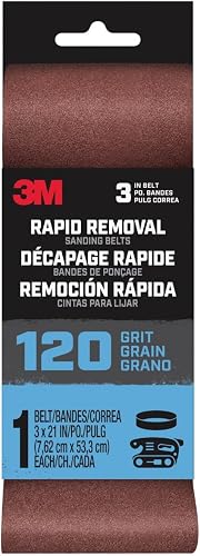3M BELT3X211PK120 sanding belt, 3 in x 21 in, Brown