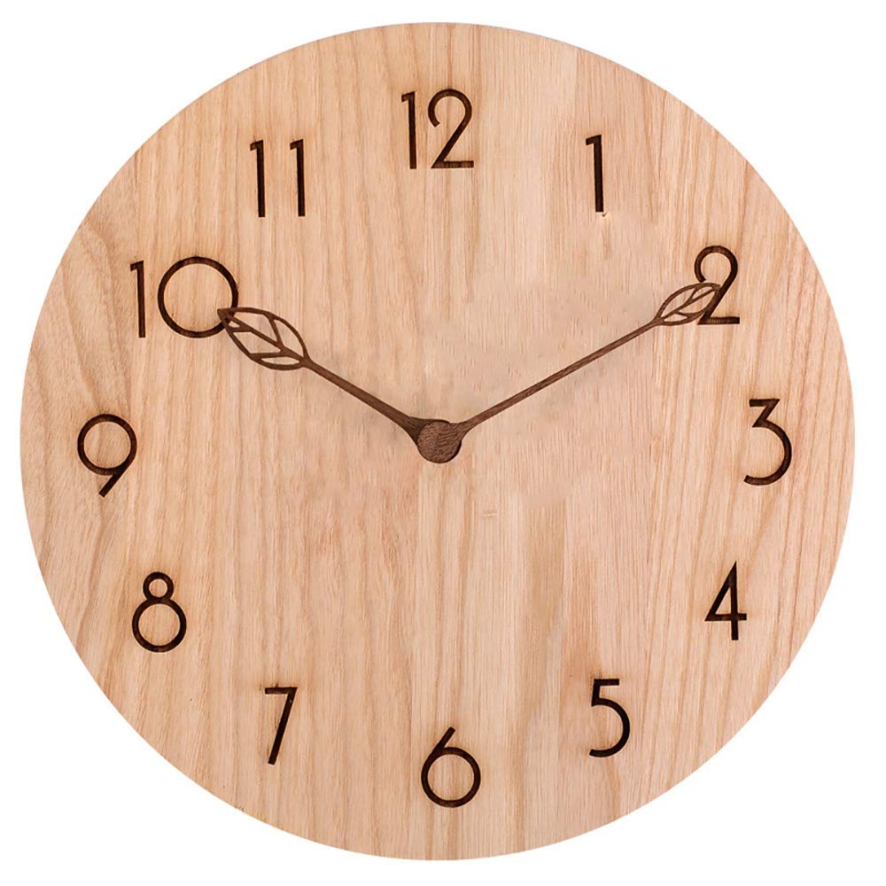 Horloge murale ronde silencieuse oubliez les bruits de tic-tac dans la chambre