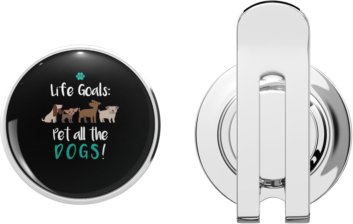 Life Goals Pet All Dogs - Dog Lover Golf Hat Clip with Magnetic Ball Marker
