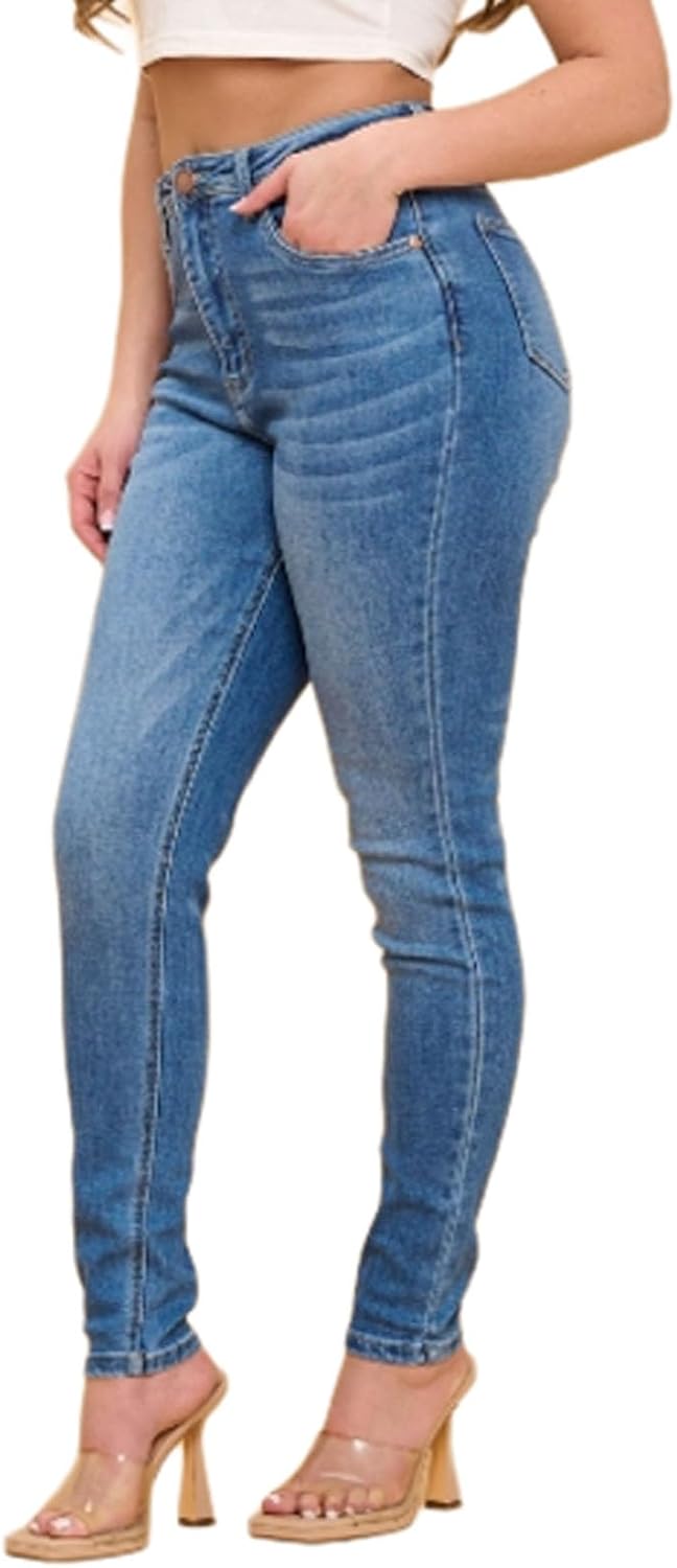 LOVER BRAND FASHION Women's High - Waisted Skinny Jeans Stretchy Denim Pants for Casual Wear Multiple Washes Tummy Control - Image 3