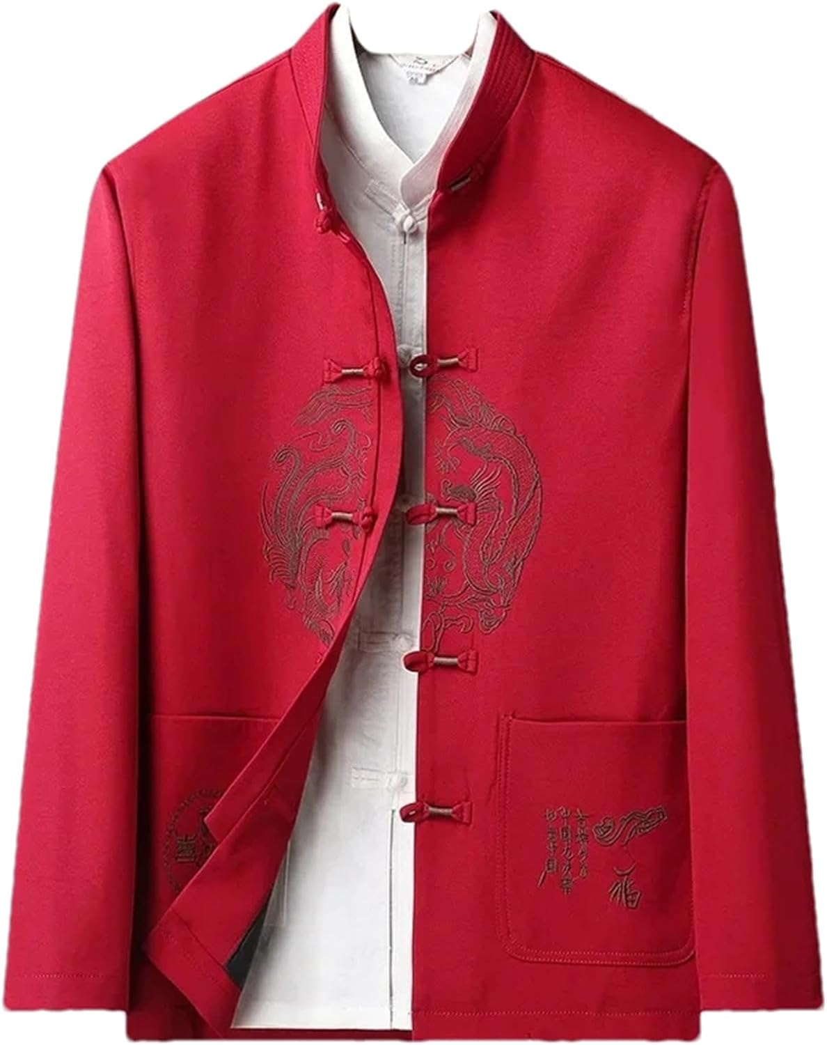 Chinese Spring And Autumn Suit Tang Suit Jacket Men's Jacket Zhongshan Suit Chinese Style Men's Comfortable Set