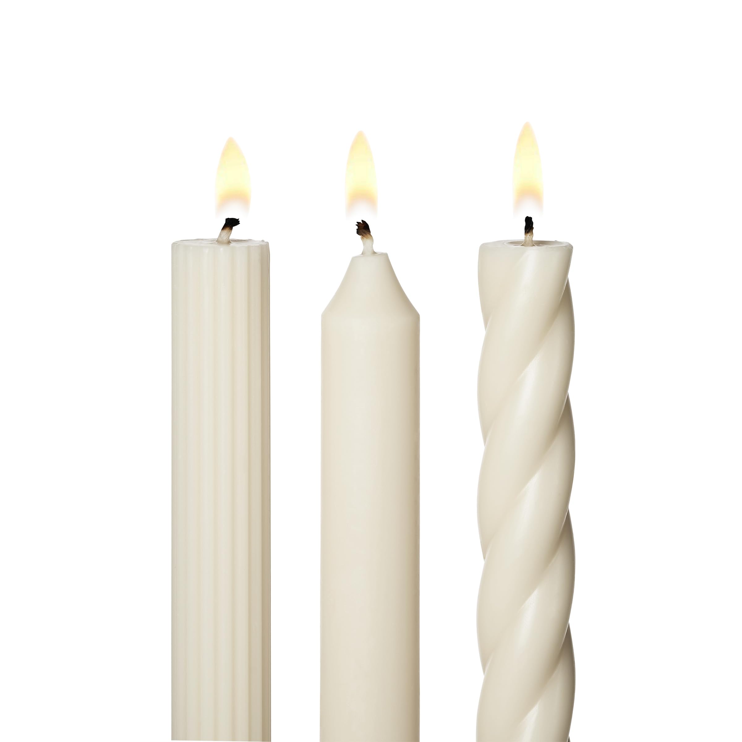Illume Beautifully Done Unscented Assorted Candle Tapers 3-Pack, Driftwood