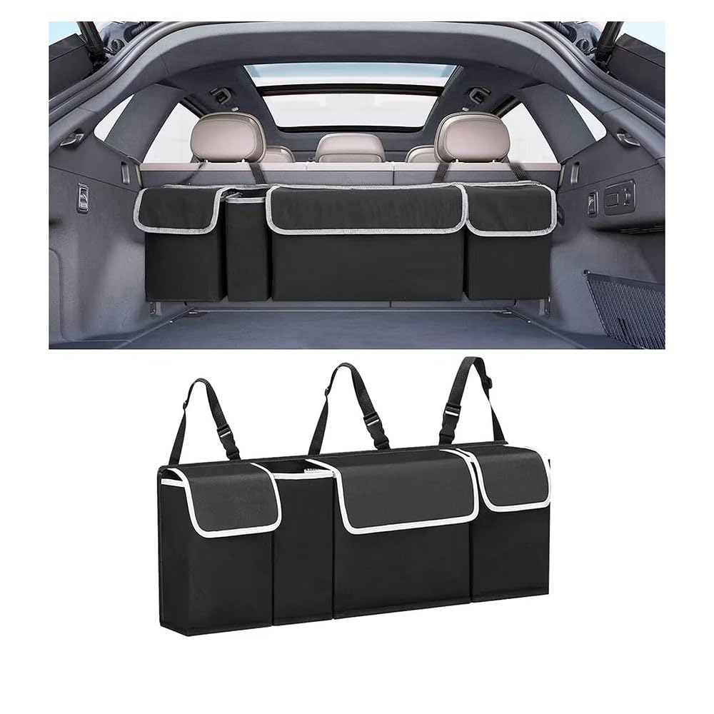 SSYYSS Multi Pocket Car Boot Organiser Tidy Backseat Storage Bag for BMW X2 (F39 U10 2018-2025 2026),Hanging Foldable Space Saving Large Capacity Holder,Auto Vehicle Interior