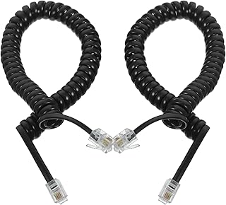 UKCOCO 2 Peças Cabo De Telefone Desembaraçador Cabo De Telefone Enrolado Cabos De Linha Fixa Cabos De Telefone Para Linha Fixa Cobre Telefone Curva Acessório De Telefone