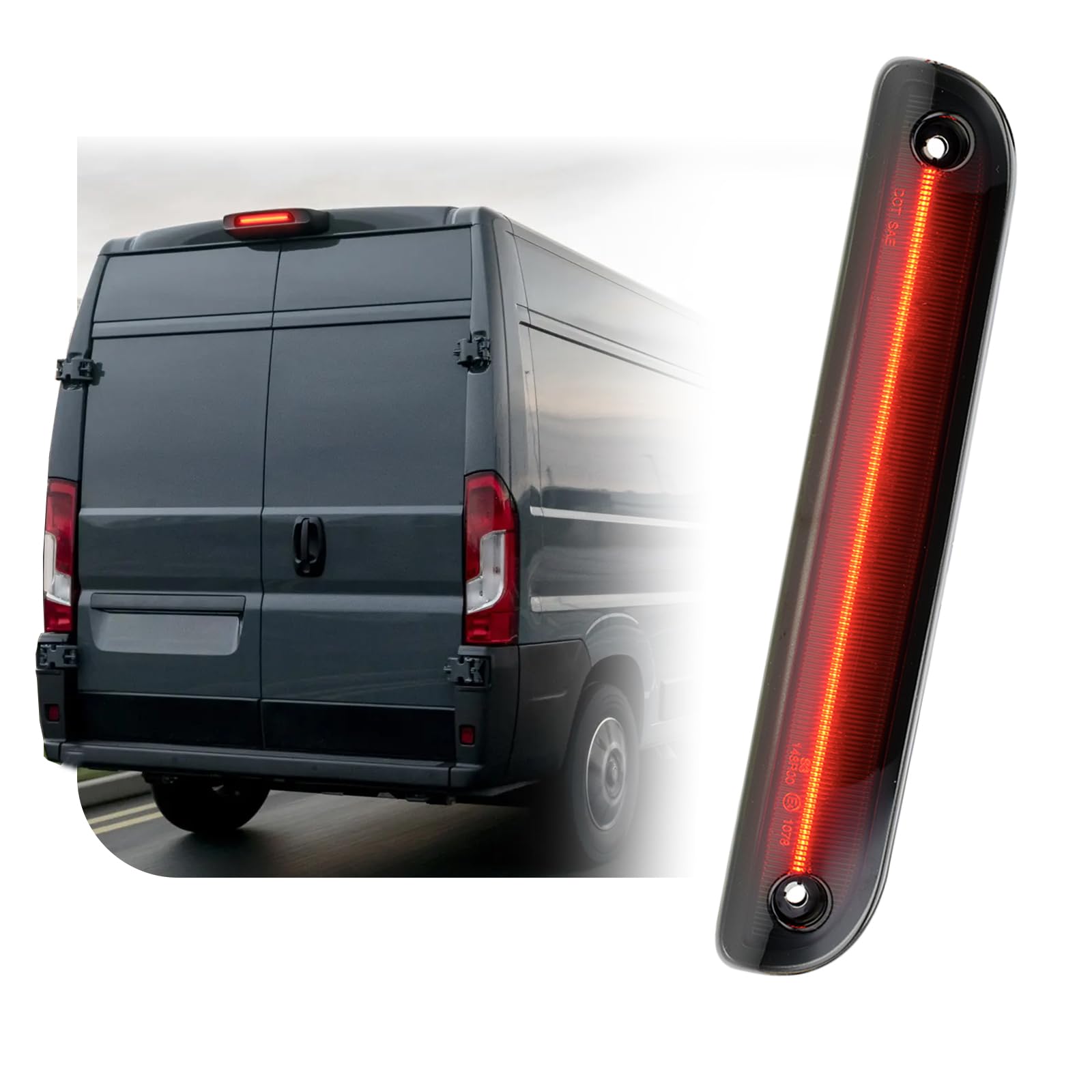 LED 3. Bremslicht Bremsleuchte für 2006–2025 F.iat Ducato 250 III, C.itroen Jumper II, P.eugeot Boxer II Dritte Bremsleuchte Rauchglas Rücklicht