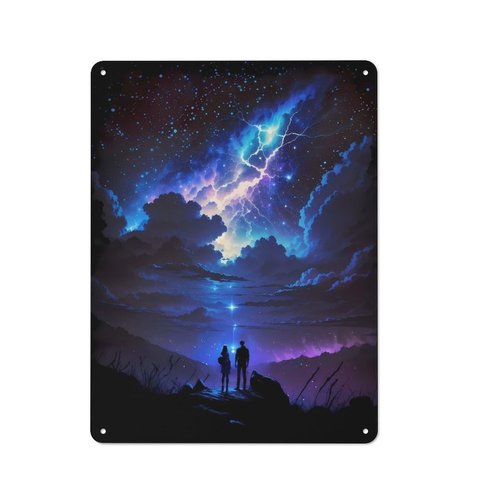 Retro Cosmic Wonderscape Metal Gift Sign 40x30cm, Home Wall Decor for Flat, Dorm Room, Lounge Or Cafe