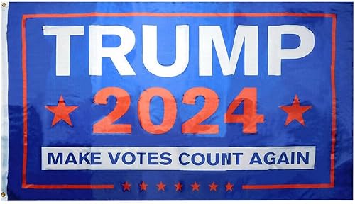 Premium 6x10 Trump 2024 Make Votes Count Again 100D Woven Poly Nylon 6'x10' Flag