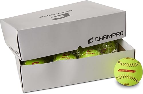 Miniatura 10 de CHAMPRO Safe-T-Softball Cover Optic Yellow 12 PK Funda para Softbol