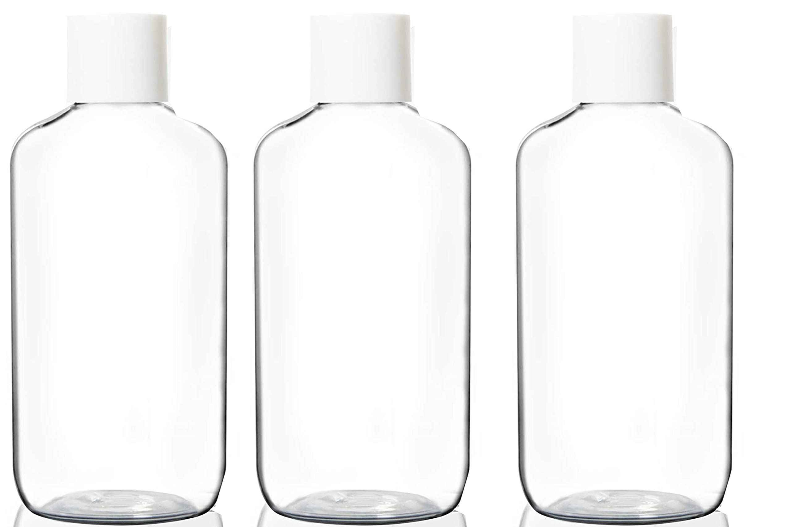 Hunky Dory 3pcs 500ml Empty Clear Plastic Bottles Refillable Travel Size Cosmetic Containers Leak Proof Squeeze Bottles with White Flip Cap for Toiletries,Shampoo.-image-43