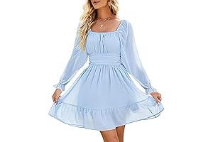 Dreamy Light Blue Mini Dress for Teenage Charm