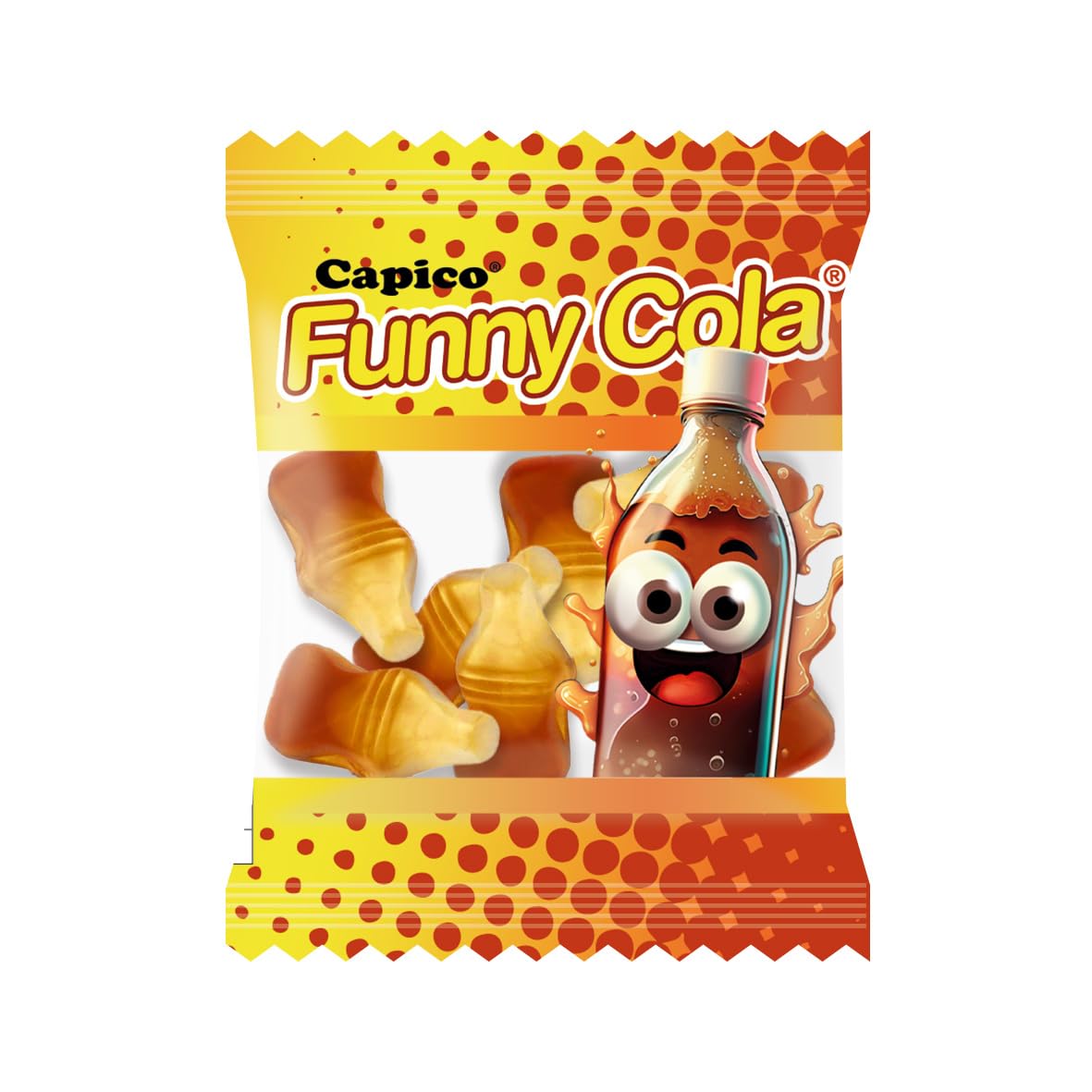 Tise Süsswaren Funny Cola Fruchtgummi Karton, Wurfmaterial Karneval/Fasching (8x680g)
