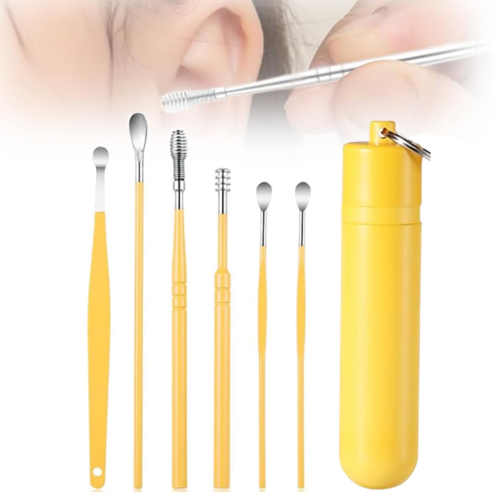Ear Wax Removal Kit, 2026 Upgrade Ear Cleaner Ear Pick Earwax Removal Kit Earwax Removal Tool with Portable Case, Household Portable Manual Ear Wax
