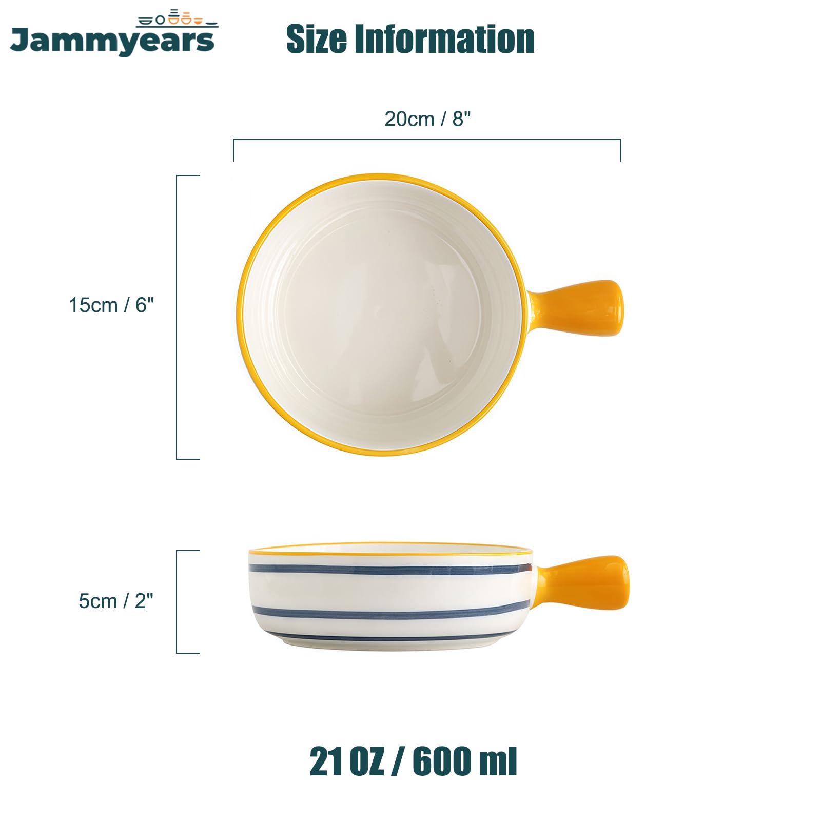 Miska do zupy z uchwytami, ceramiczny kubek do zupy cebulowej, 600 ml, nadaje się do kuchenki mikrofalowej i zmywarki, idealna do francuskiej zupy cebulowej i bulionów, zestaw 2 szt