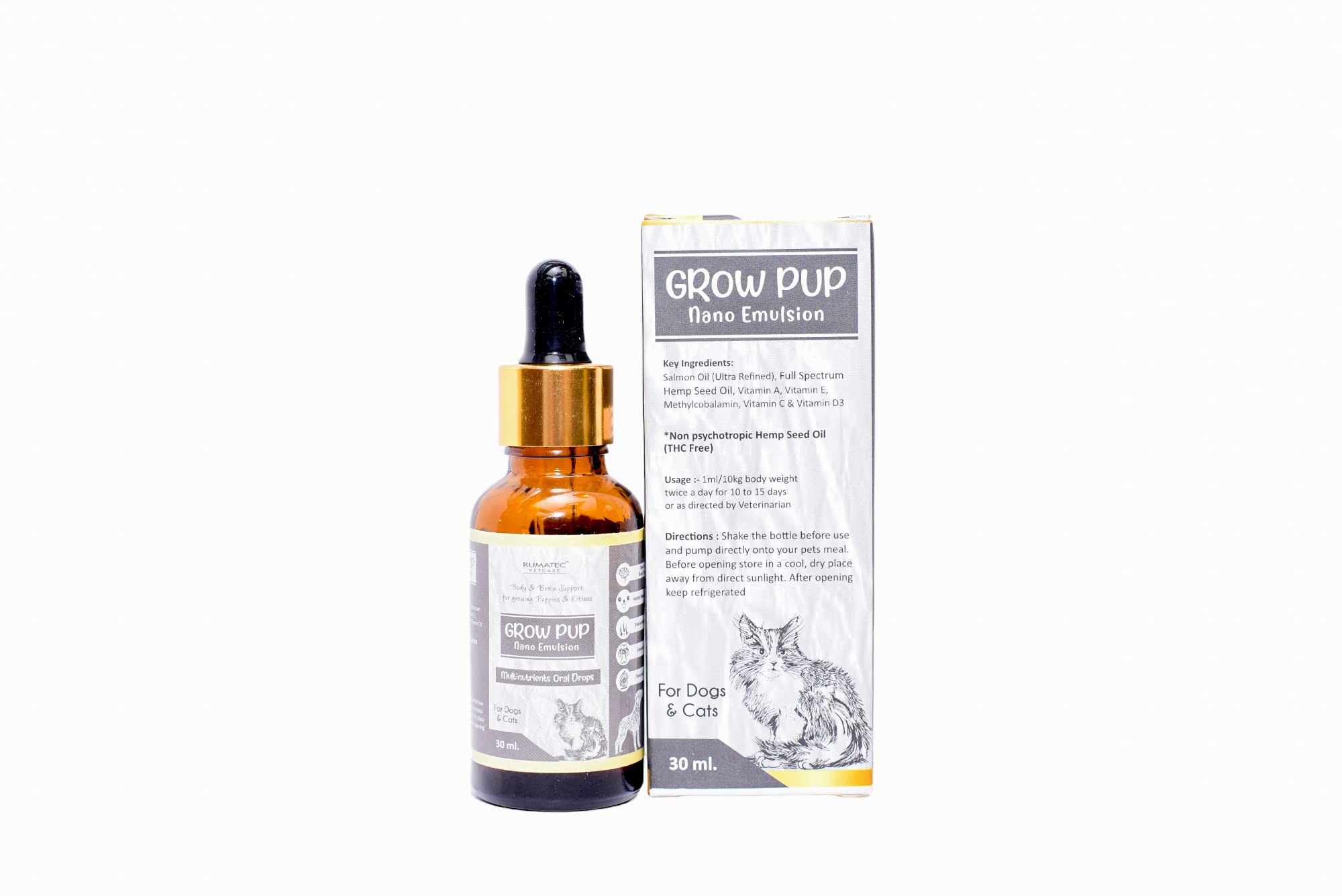 Rumatec Vetcare Grow Pup Oral Drop for Puppies and Kittens | 30 ML | Multinutriant Oral Drops | Nano Emulsion (B0BYZYS74T) Amazon Price History, Amazon Price Tracker
