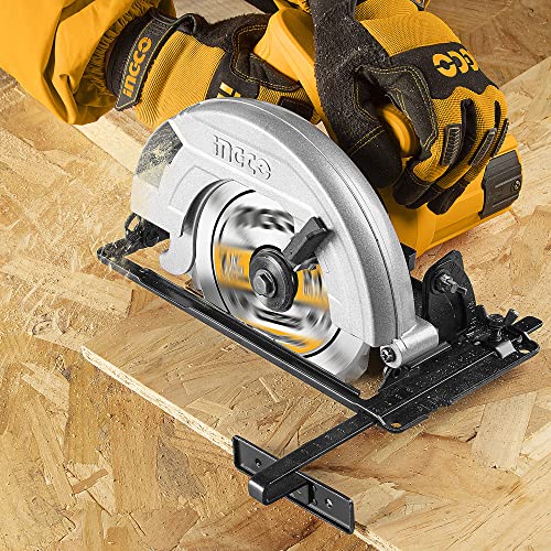 Image of INGCO Circular Saw, 1400W | 4800rpm Electric Saw, Adjustable Cutting Depth /Bevel Cutting Corded Saw with 185mm Blade for Home Decoration or Woodworking