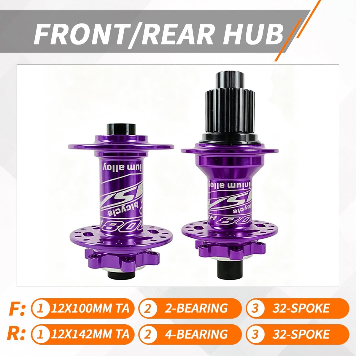 29" 27.5" 26" Perno Passante Set Di Ruote For Mountain Bike 12*100/12*142mm | Adatto A Pneumatici 1,25-2,25", Freno A Disco, 120 Scatti, Cerchio 32H, MS Mozzo, For Cassette A 12 Velocità