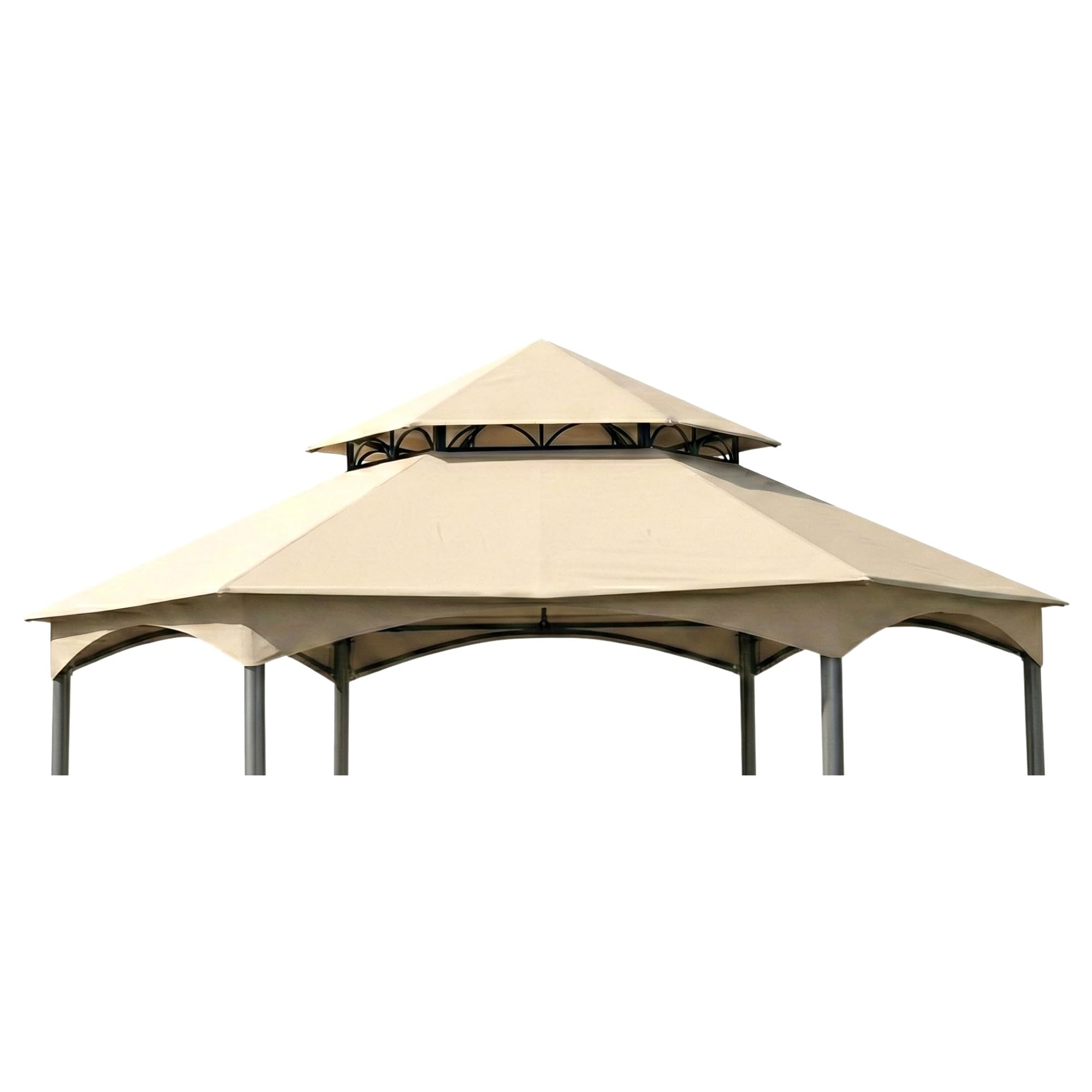Garden Winds Durable Replacement Canopy Top Cover Compatible with The L-GZ793PST-A Southbay Hexagon Gazebo - Classic Sand, 350-image-3