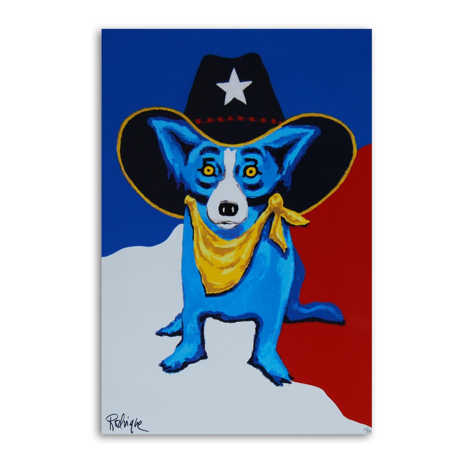 Amazon.com: George Rodrigue Blue Dog(I Wanna Be A Texas Ranger