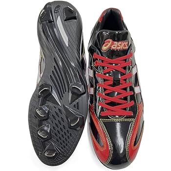 アシックス 野球 スパイク 埋め込み金具 白×赤×黒 デザイン 28㎝ アシックス 野球 スパイク 埋め込み金具 白×赤×黒 デザイン 28