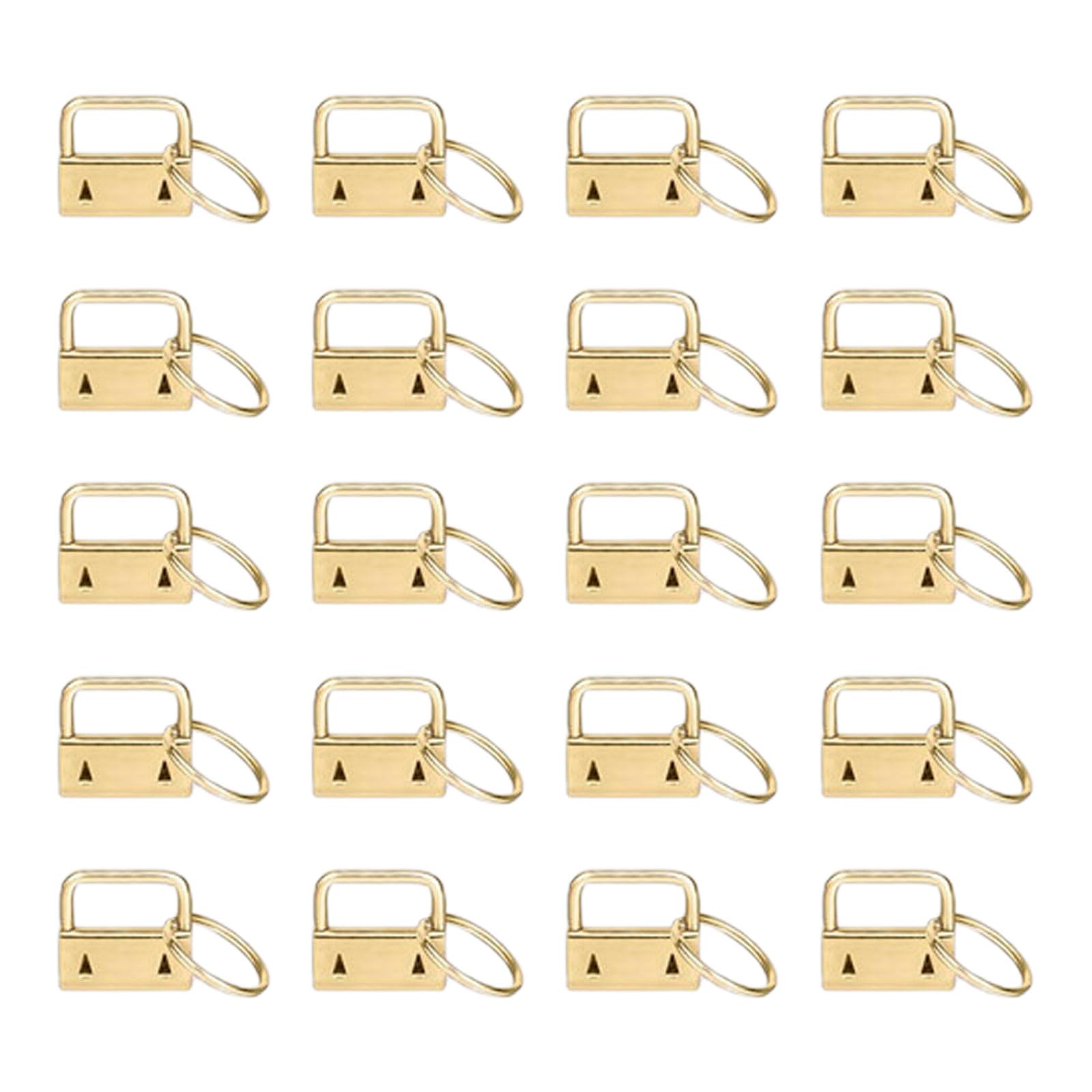 Jazuaiao 20Pcs Belt Holder Keychain Wristlet Strap Bags Wristlets Tail Clip Wrist Strap Keeper Wristlet Hardware Purse Hardware