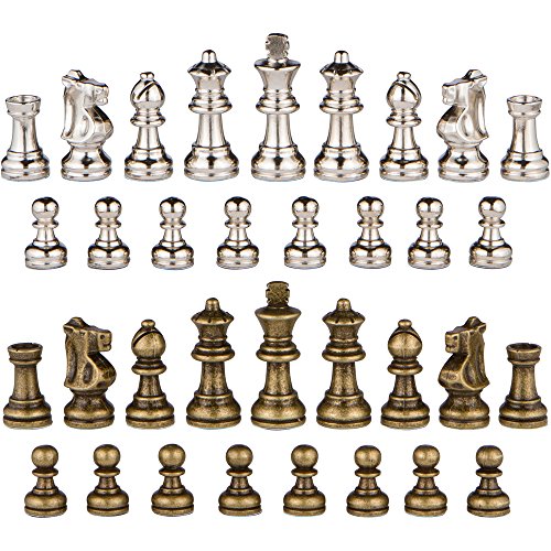 Hayes Inlaid Maple, Mahogany, and Sapele Wood Chess Board with Metal Pieces, 2.5 Inch King, and Extra Queens (Large 15 x 15 Inch Set) - Thumbnail 5