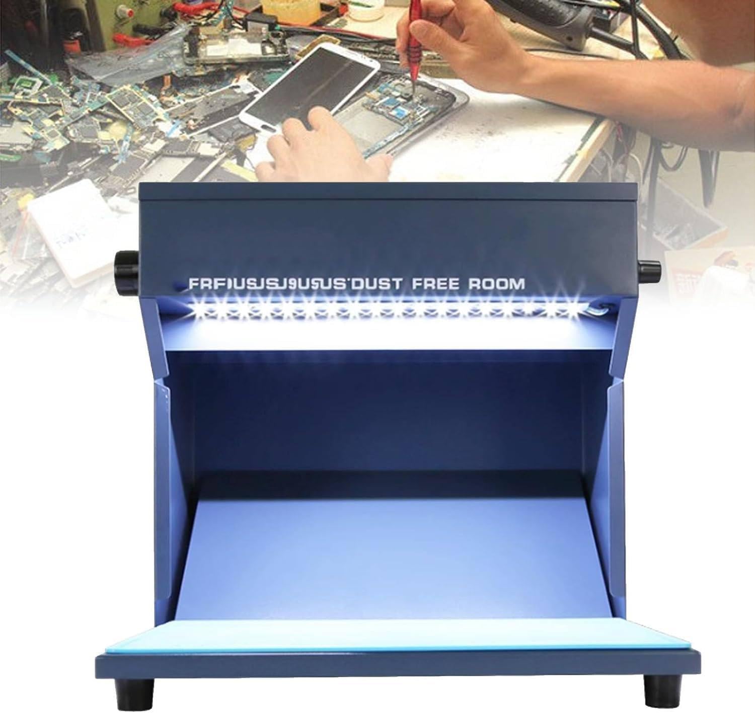 Mini gabinete de flujo laminar portátil,Campana de flujo laminar,Mesa de trabajo para habitación libre de polvo,Capas de filtro Mesa de estación de trabajo de banco limpio de flujo de aire laminar