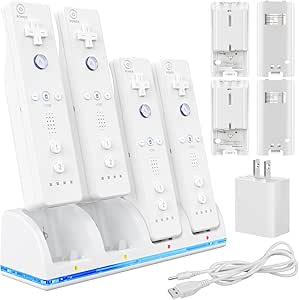 4-Dock Wii Charger with 4x Battery Packs