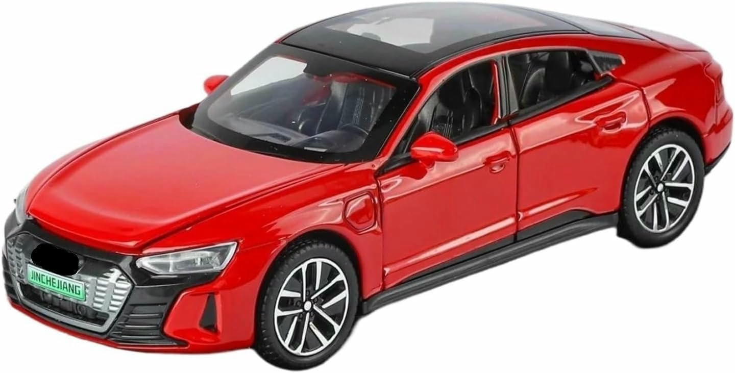 DEAVER Modelli auto lega pressofusa scala 1:32 per E-Tron Gt modelli veicoli con finitura metallo alla moda collezione espositori(Red)