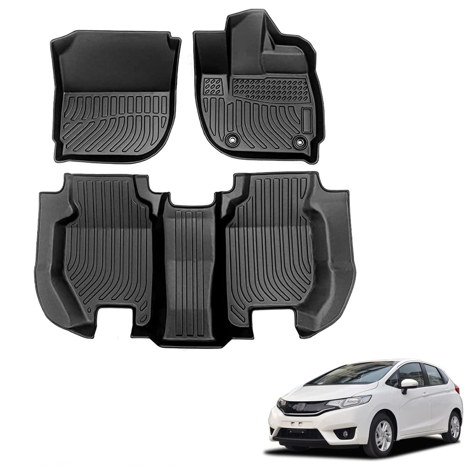 Amazon | Orealauto ホンダ フィット フロアマット 防水 純正 立体 