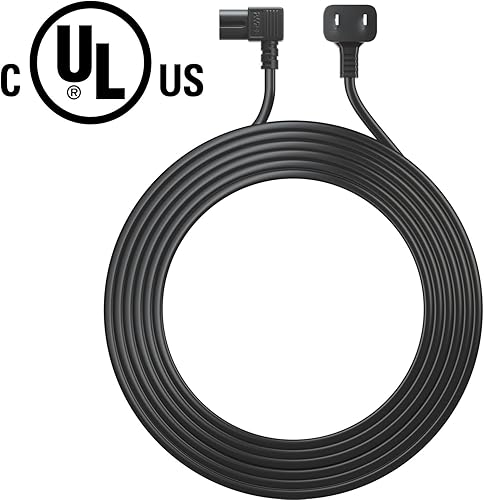Miniatura 4 de Cable de alimentación de TV de 12 pies para Samsung LG TCL Sony 90 grados en ángulo Apple TV Insignia Sharp Toshiba JVC Hisense 4k 8k UHD Crystal