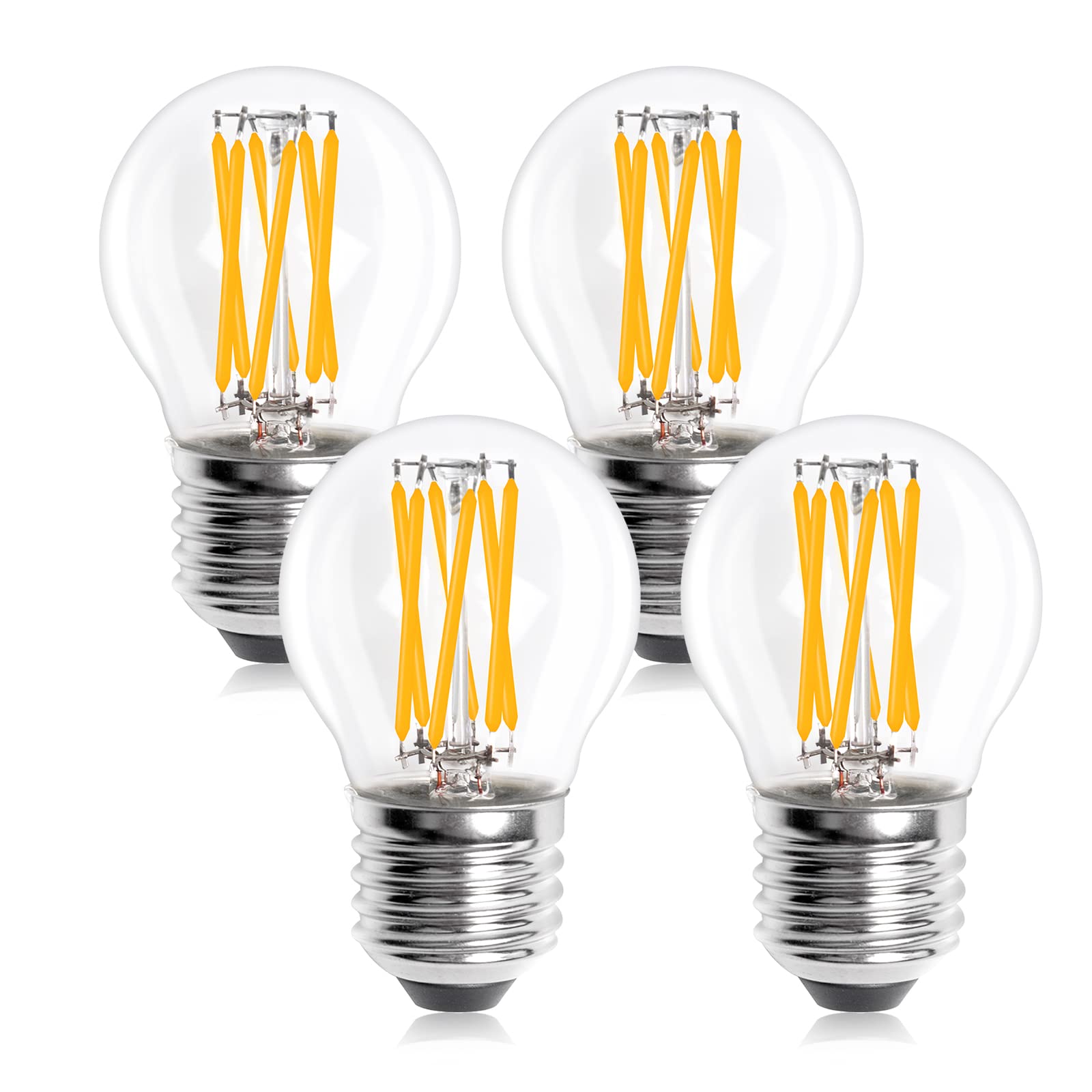 Luxvsita E27 Screw Bulb Dimmable, 6W ES Golf Ball LED Filament Light Bulb G45 Chassic Mini Globe Lamp,600Lm,60W Equivalent, 2700K Warm White E27 Edison Screw